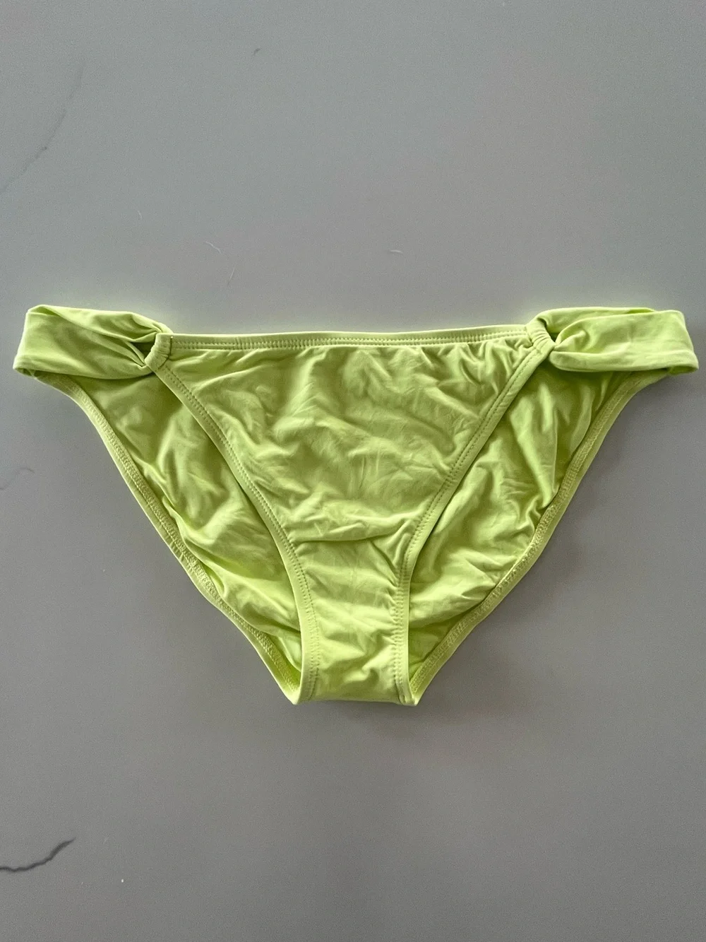 L*Space Neon Yellow Taboo Side Loop Bikini Bottom Citrus Size Large